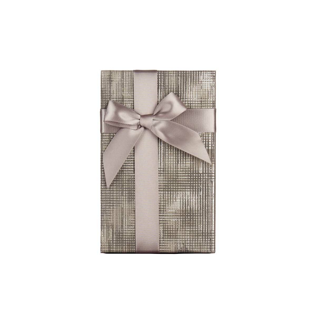 Juego de Cajas Decorativas Pincello Antracita Cartón Rayas Lazo 3 Piezas