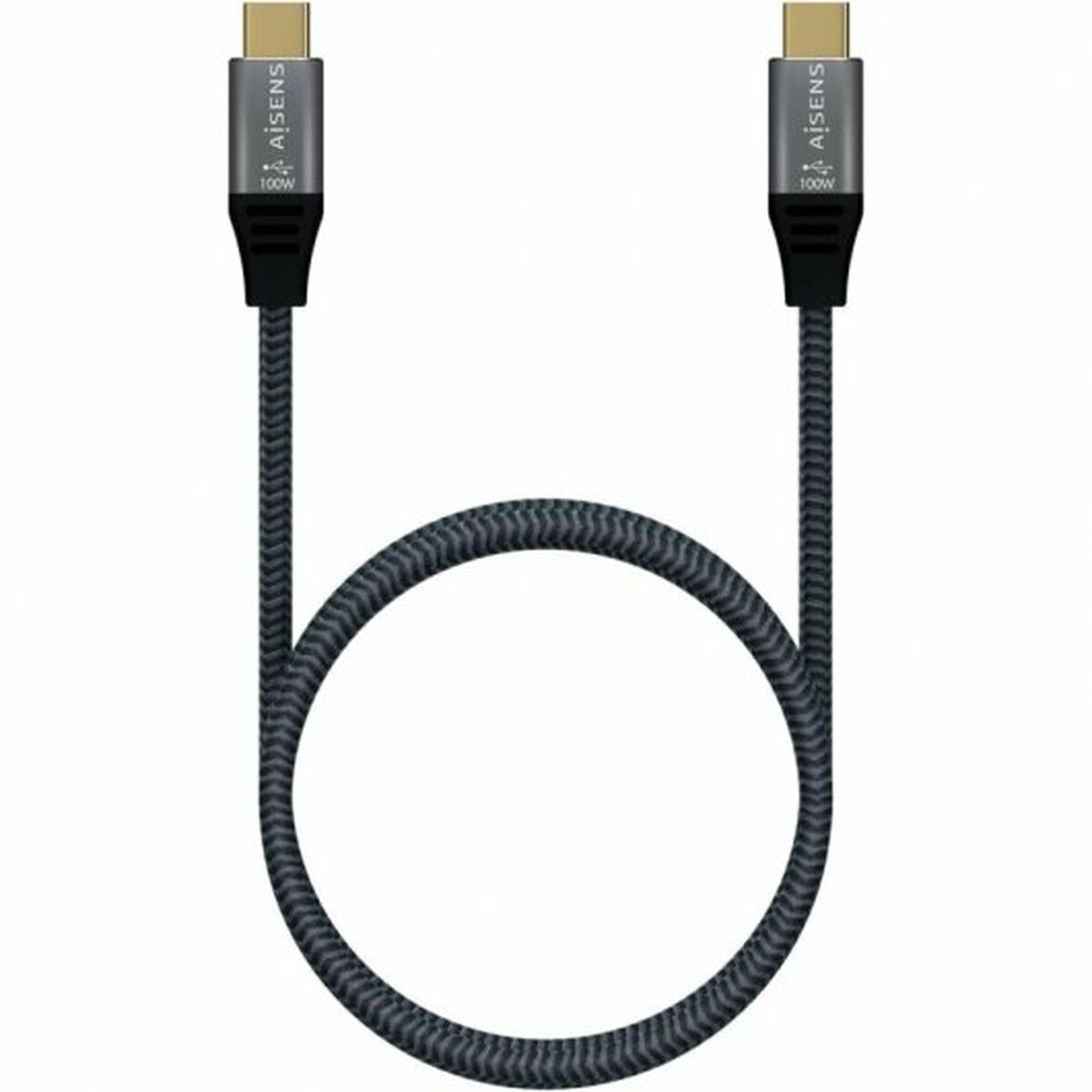 Cable USB-C Aisens A107-0670 60 cm Gris (1 unidad)