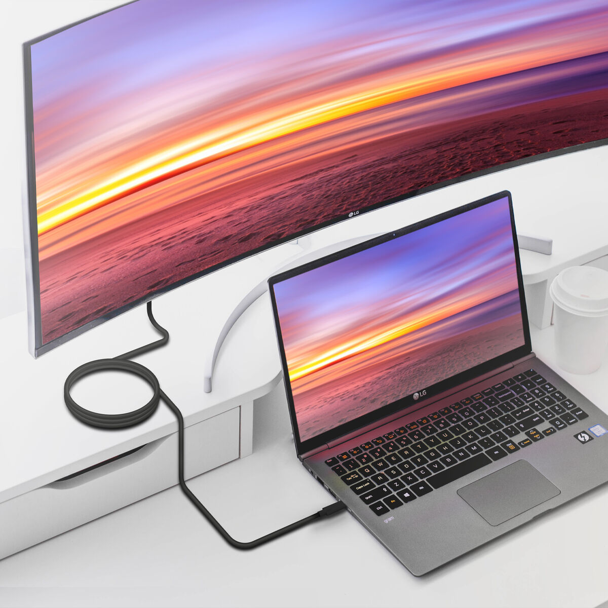 Cable USB-C Aisens A107-0705 Negro 3 m