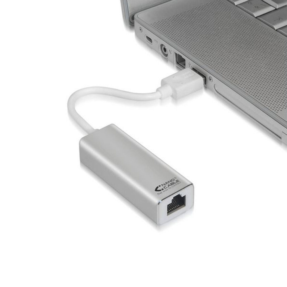 Adaptador USB-C a Red RJ45 NANOCABLE USB 3.0/RJ-45, 0.15m