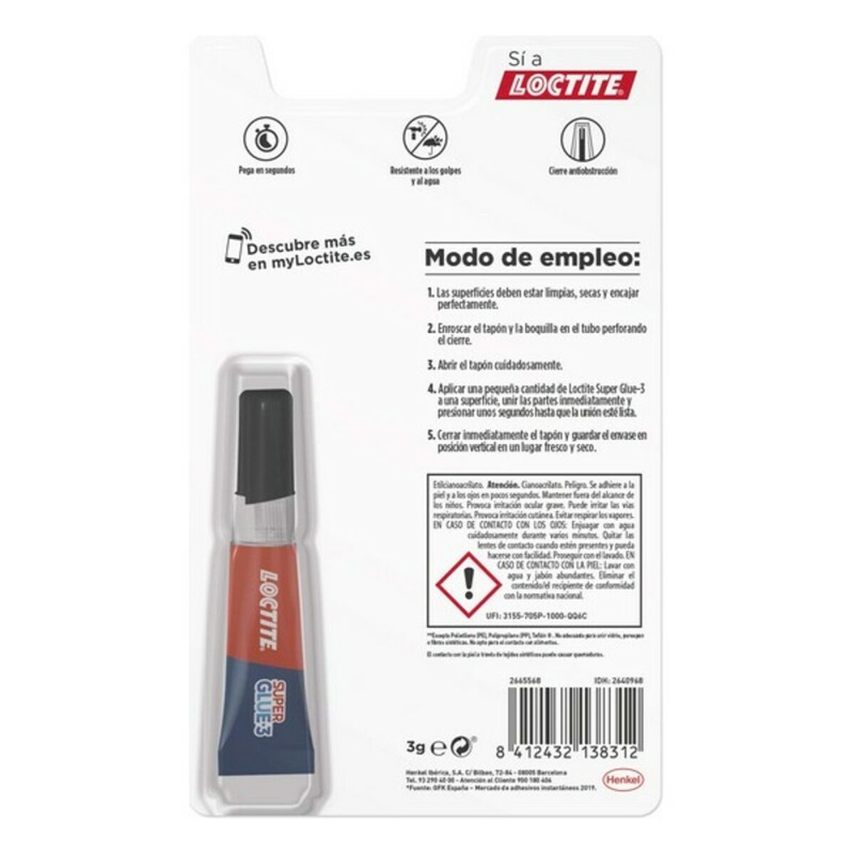 Pegamento Loctite 767520 Blanco Transparente (1 unidad)