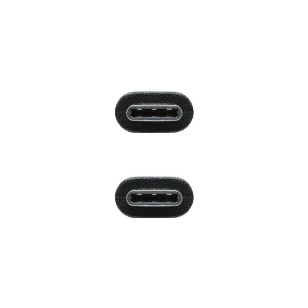 Cable USB-C NANOCABLE USB 2.0, 2m Negro 2 m