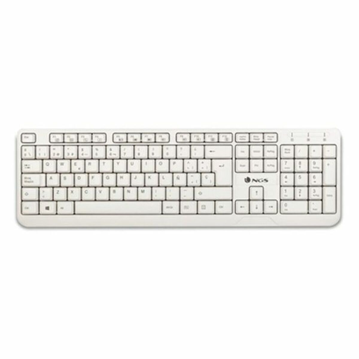 Teclado NGS NGS-KEYBOARD-0284 Blanco Qwerty Español
