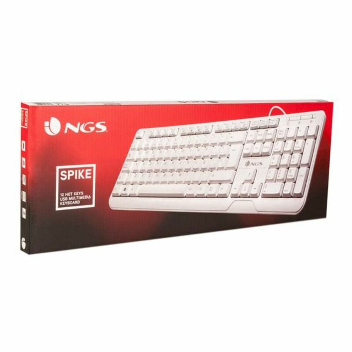 Teclado NGS NGS-KEYBOARD-0284 Blanco Qwerty Español