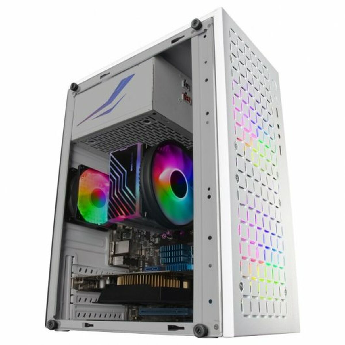 Caja Semitorre ATX Mars Gaming MCCOREW Blanco Negro