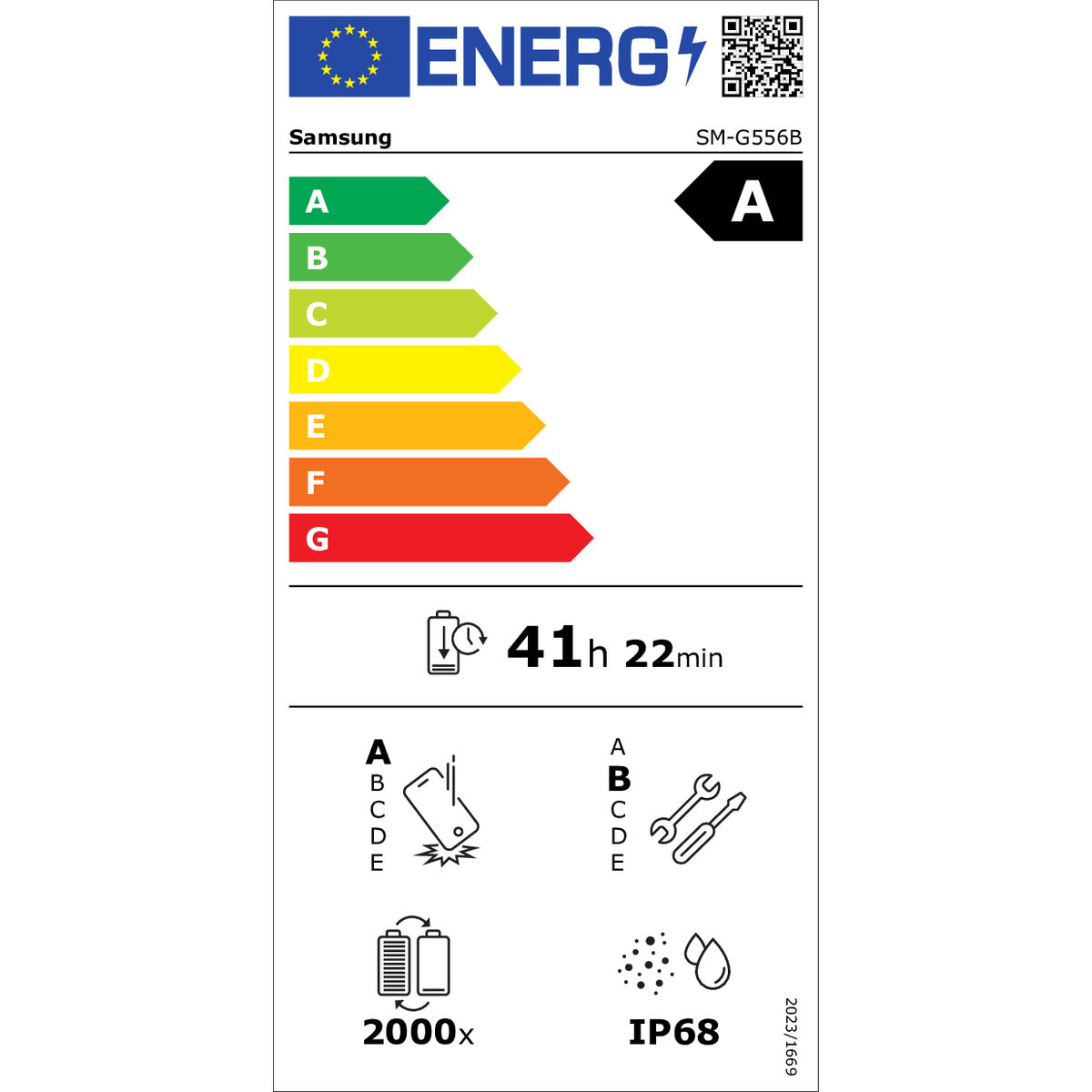 Smartphone Samsung SM-G556BZKDEEE Octa Core 6 GB RAM 128 GB Negro