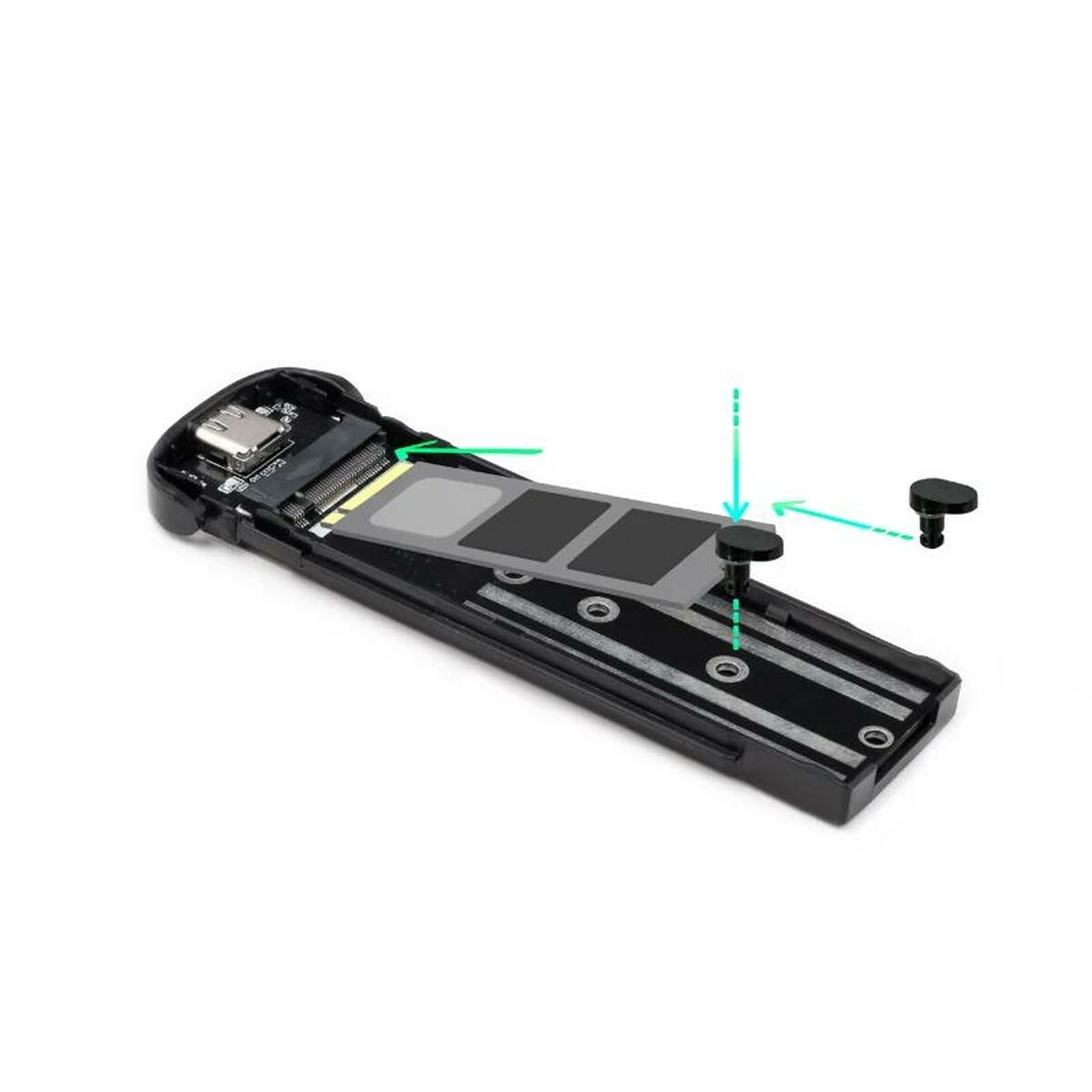 Caja Externa TooQ TQE-2202S Plateado Acero