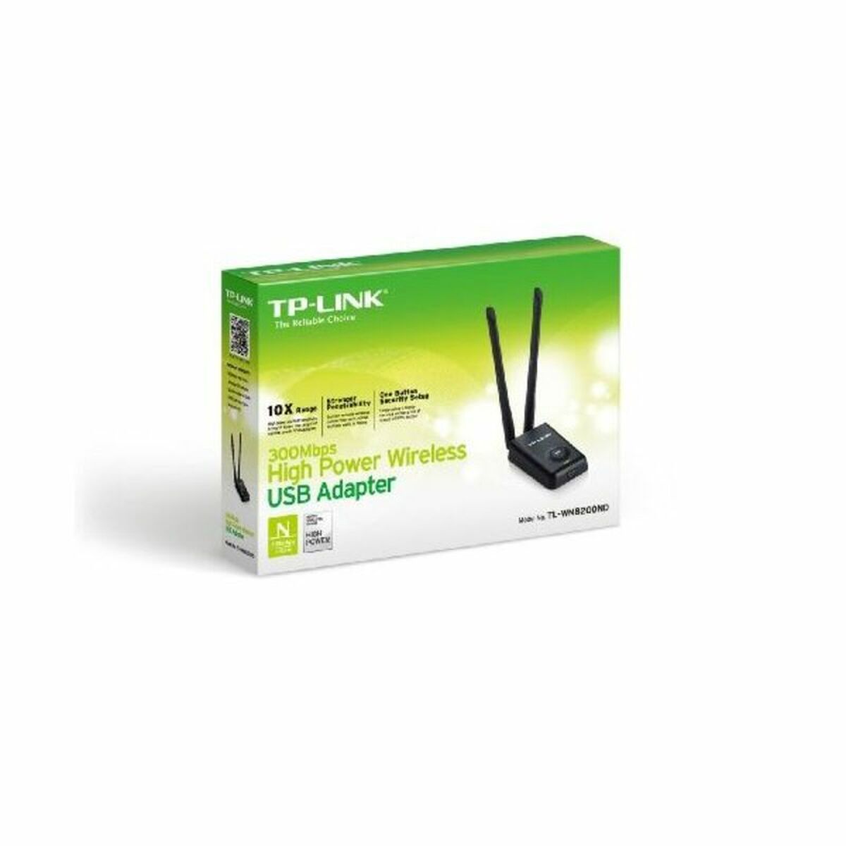 Adaptador de Red TP-Link TL-WN8200ND 300 Mbit/s Negro