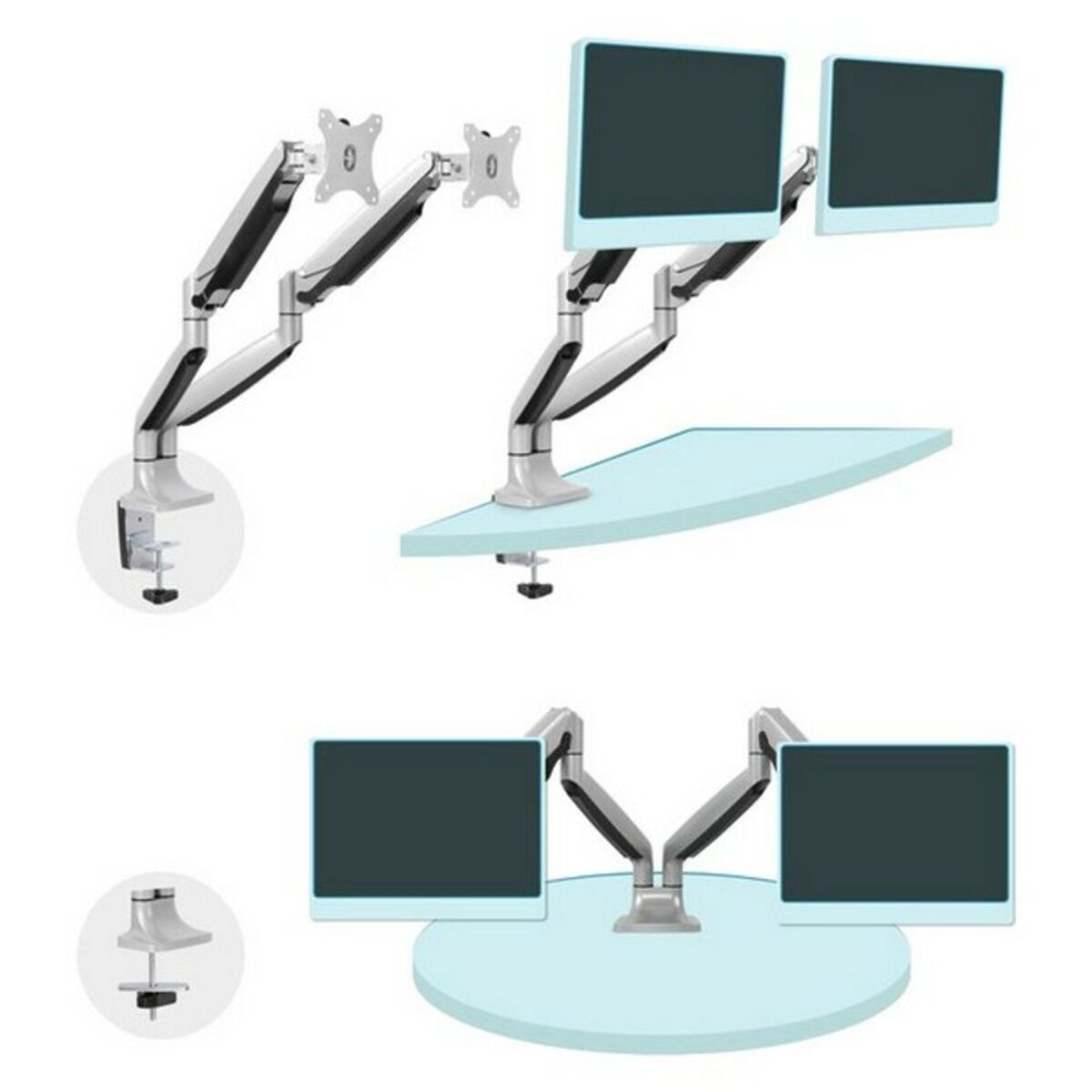 Soporte de Mesa para Pantalla TooQ DB3132TNR-S 13" - 32" 13" 18 kg