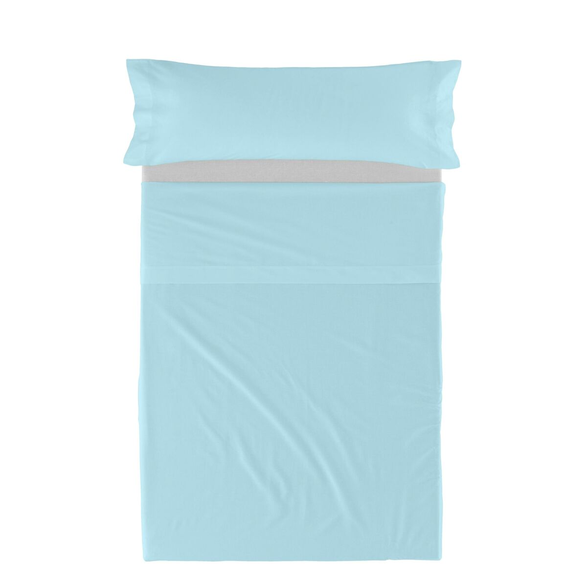 Juego de Sábanas HappyFriday BASIC KIDS Azul Cama de 80/90 2 Piezas