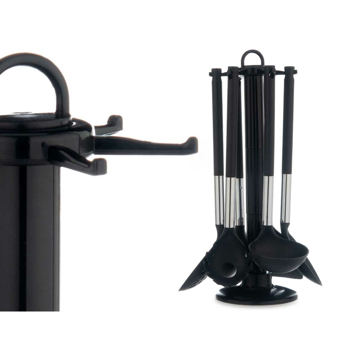 Juego de Utensilios de Cocina Kinvara Madera Metal Polipropileno Plástico PBT 14 x 38 x 14 cm 7 Piezas