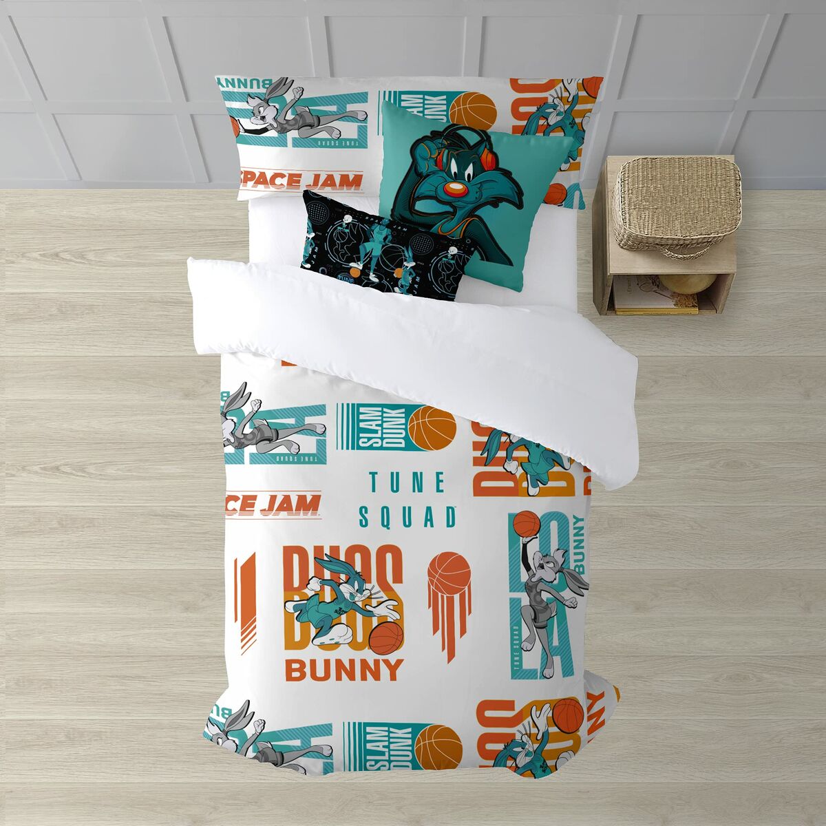 Funda Nórdica Looney Tunes Space Jam Multicolor 175 Hilos 180 x 220 cm