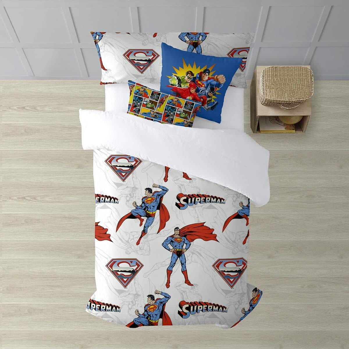 Funda Nórdica Superman Man of Steel Multicolor 175 Hilos 260 x 240 cm