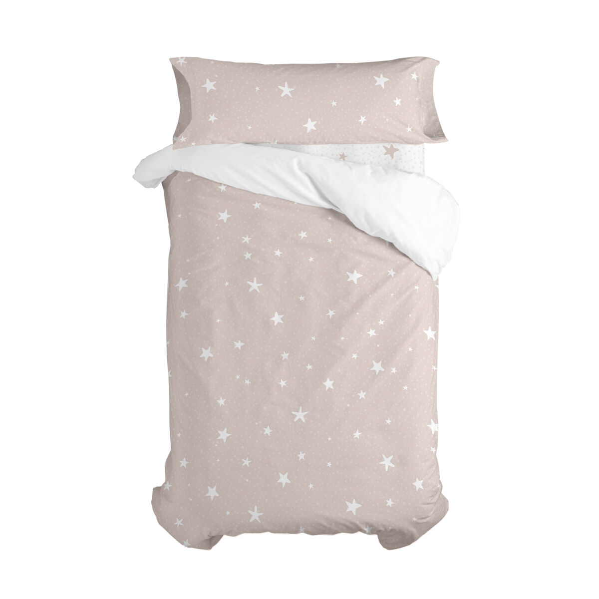 Juego de funda nórdica HappyFriday Basic Kids Rosa Cama de 105 2 Piezas