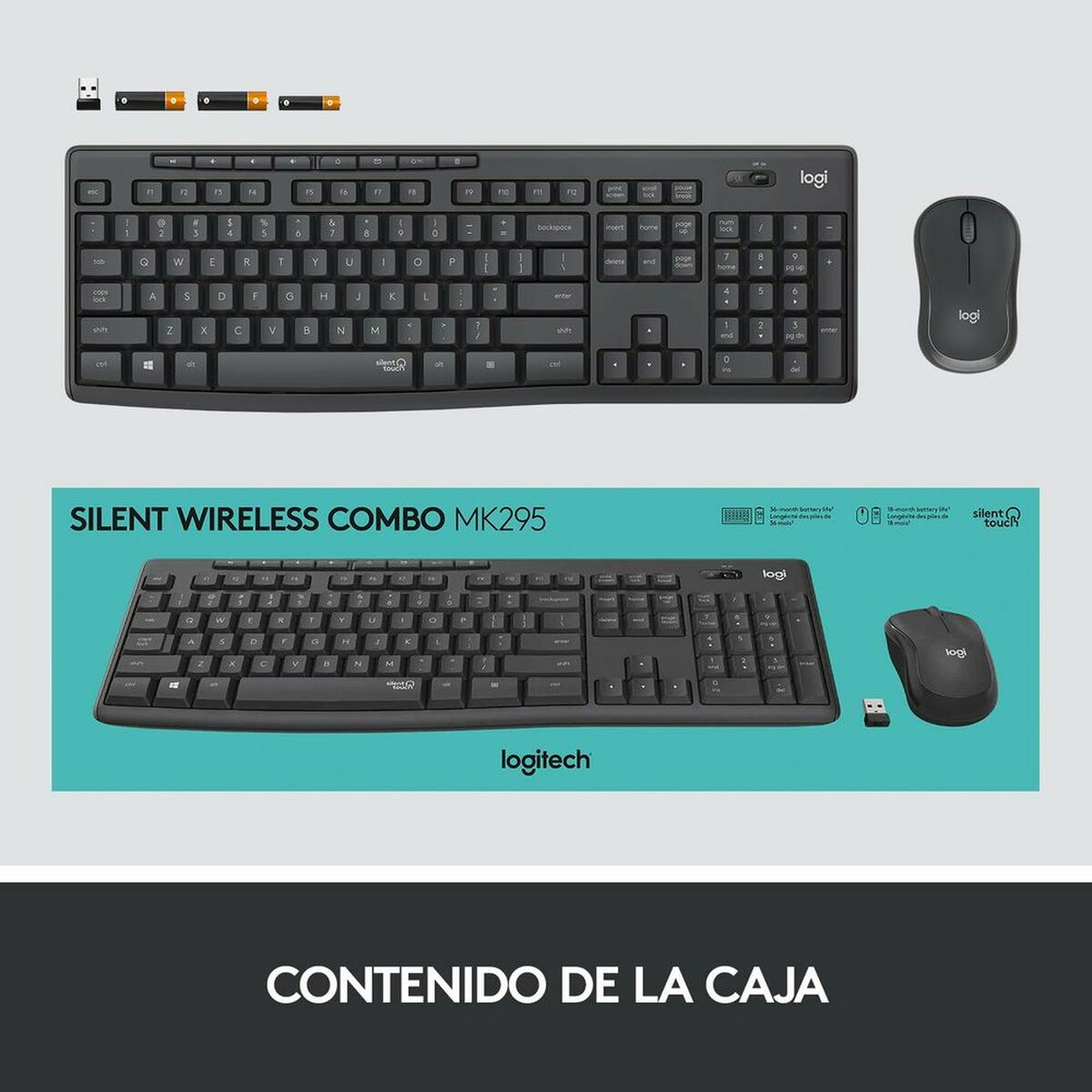 Teclado y Ratón Inalámbrico Logitech 920-009798 Negro Qwerty Español QWERTY