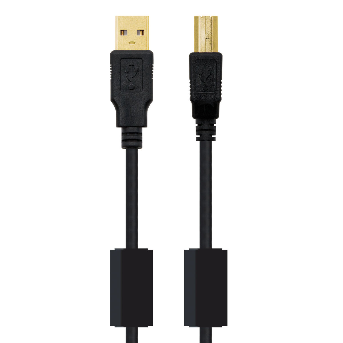 Cable USB 2.0 A a USB B NANOCABLE 10.01.1205 Negro 5 m