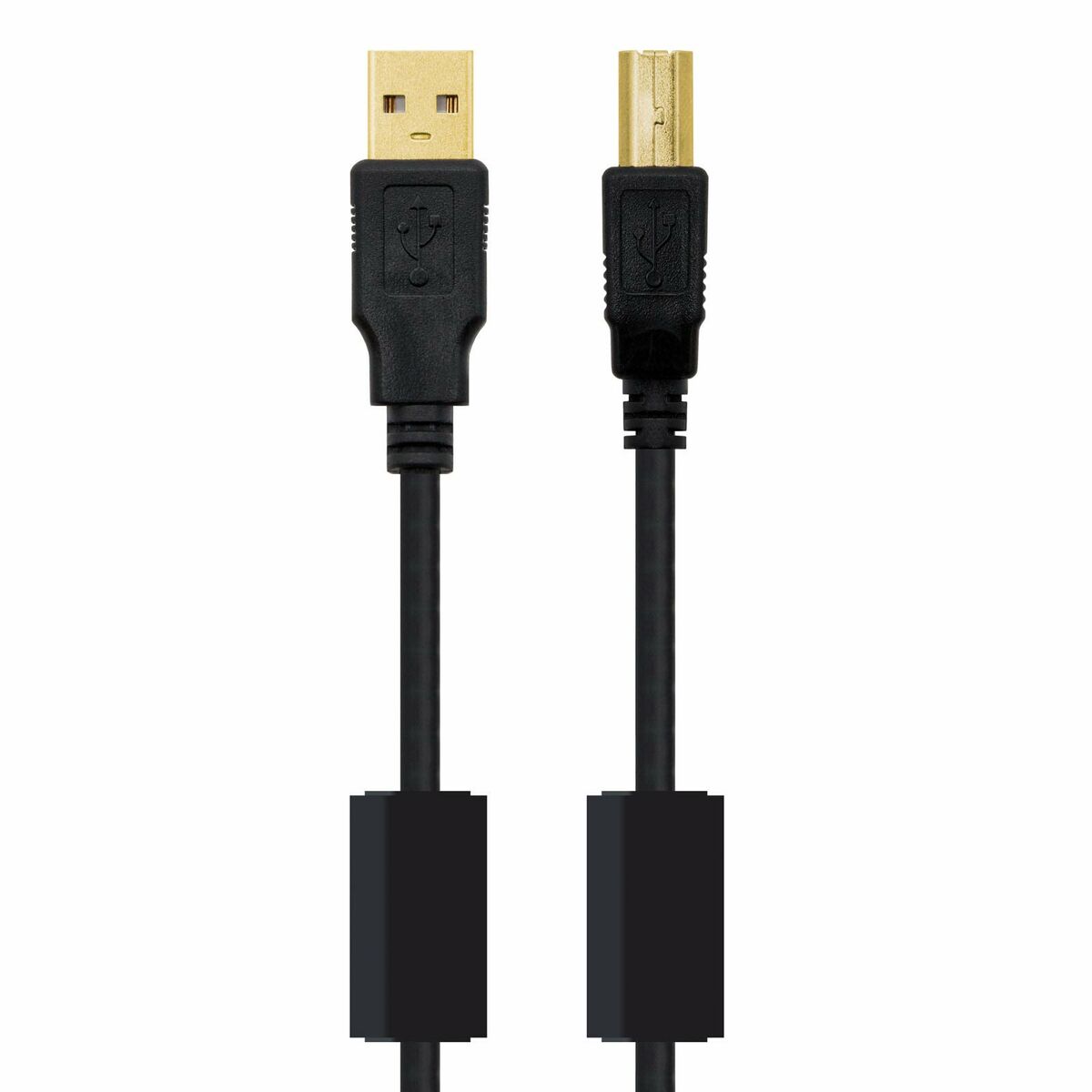 Cable USB 2.0 A a USB B NANOCABLE 10.01.1205 Negro 5 m