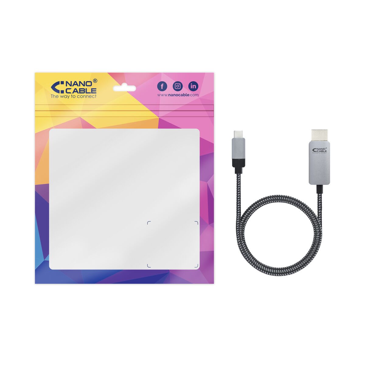 Cable USB-C a HDMI NANOCABLE 10.15.5102 1,8 m Negro