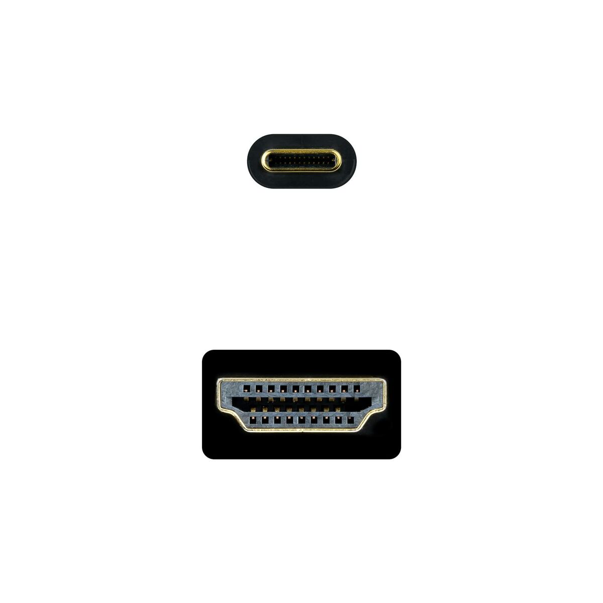 Cable USB-C a HDMI NANOCABLE 10.15.5102 1,8 m Negro
