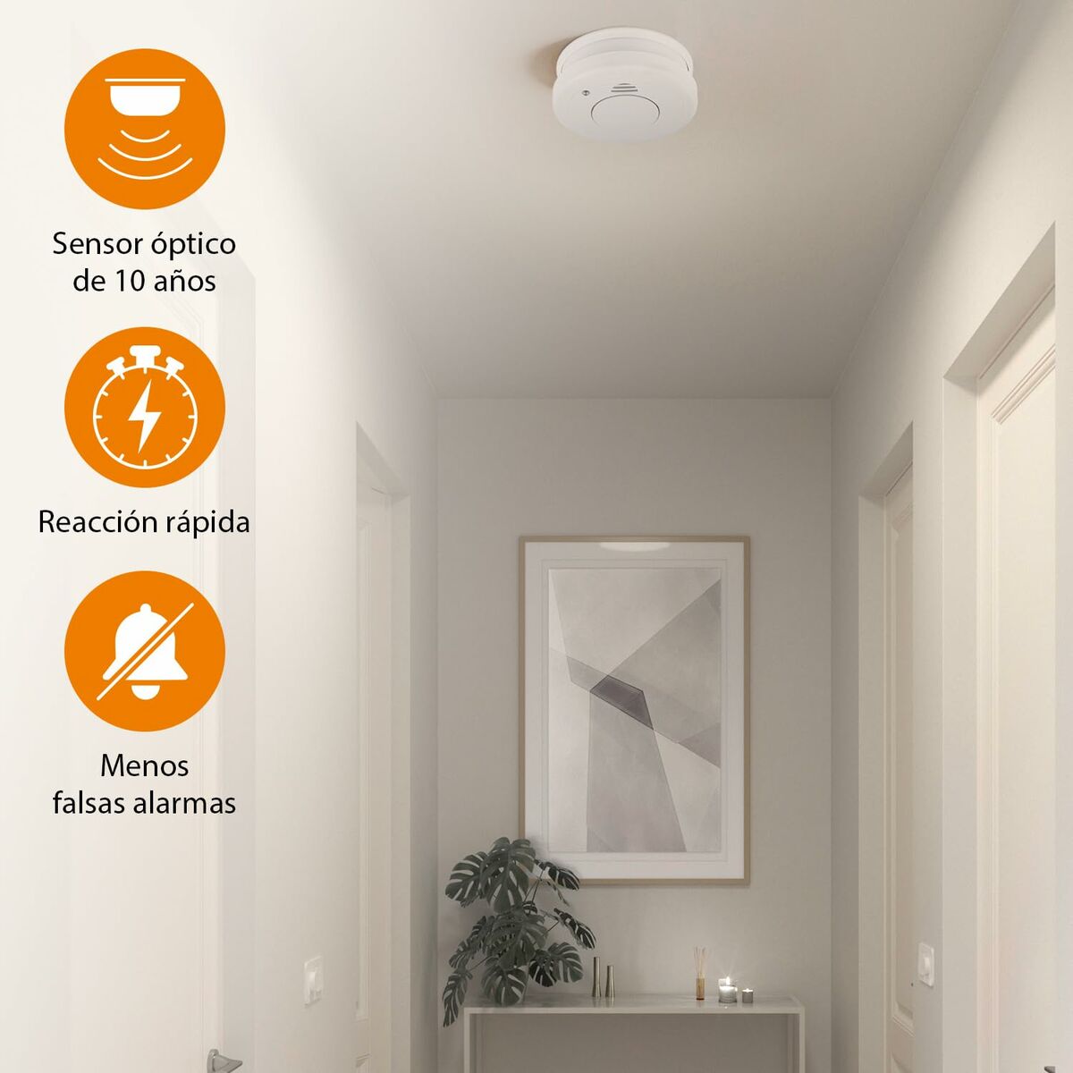 Detector de Humo Smartwares 10.100.41 (4 Unidades)