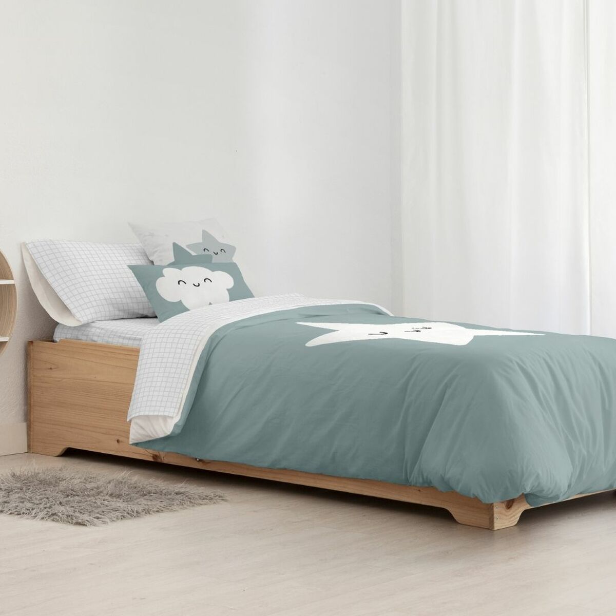 Funda Nórdica Kids&Cotton Nadir Azul 180 x 220 cm