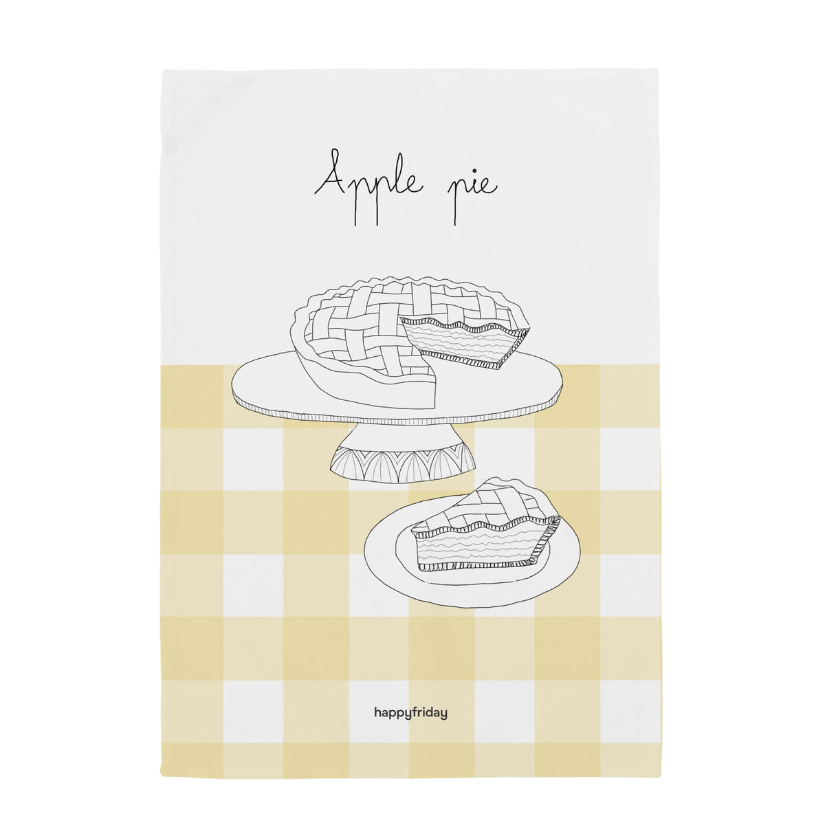 Paño de Cocina HappyFriday Apple pie Multicolor 70 x 50 cm (2 Unidades)