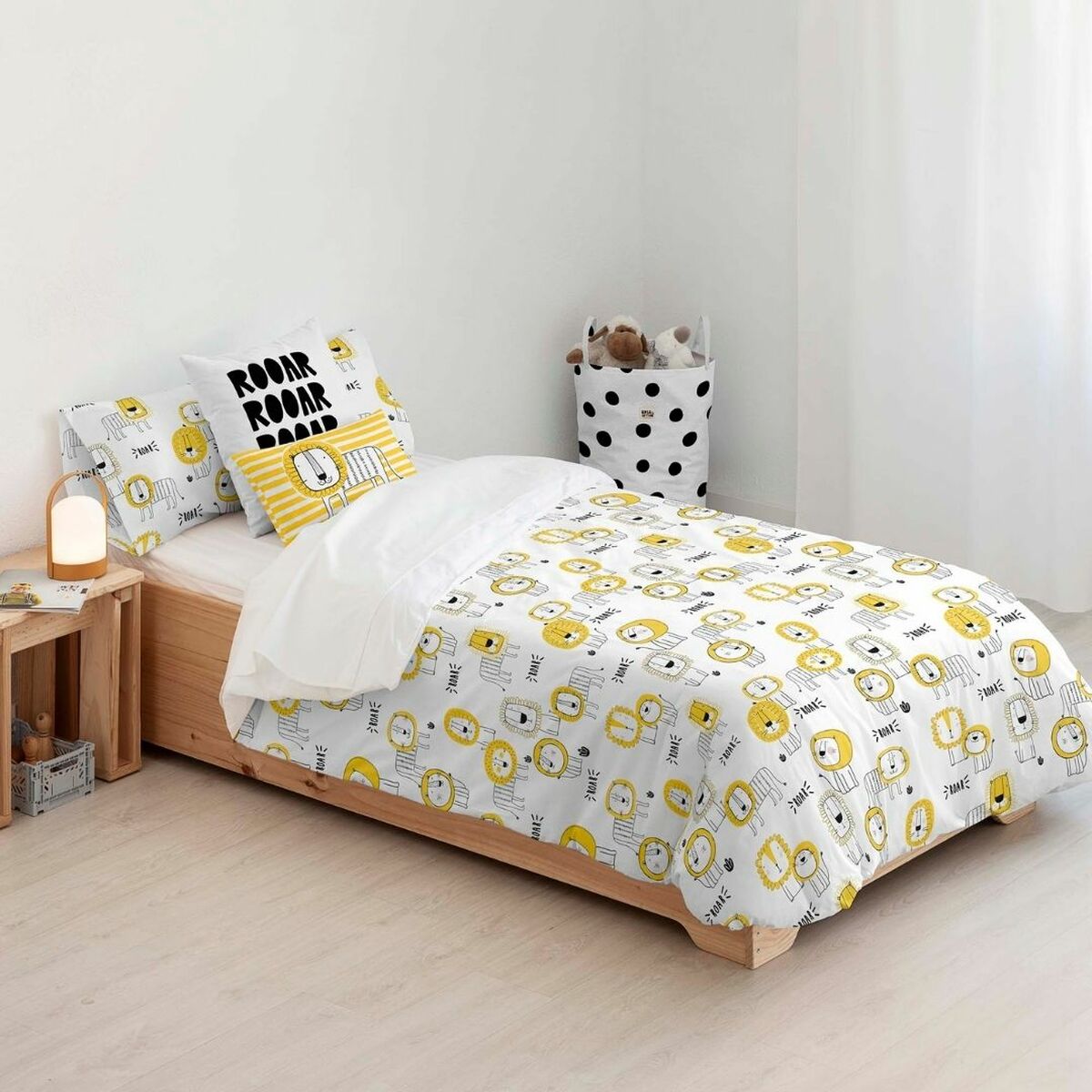 Funda Nórdica Kids&Cotton Dakari Small Blanco Negro 180 x 220 cm