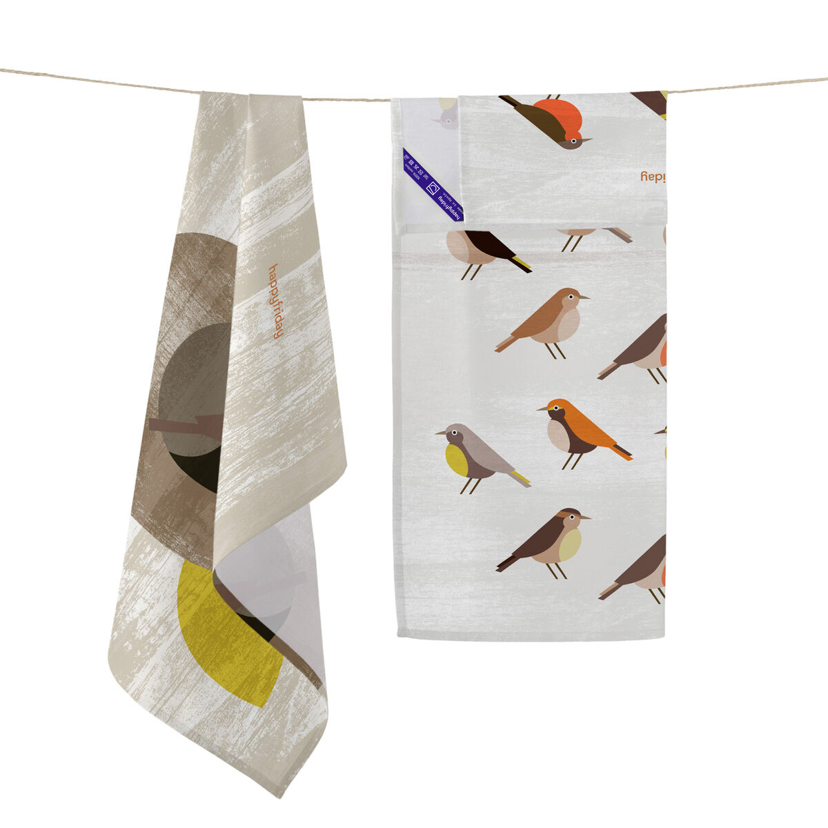 Paño de Cocina HappyFriday Nest Multicolor 70 x 50 cm (2 Unidades)