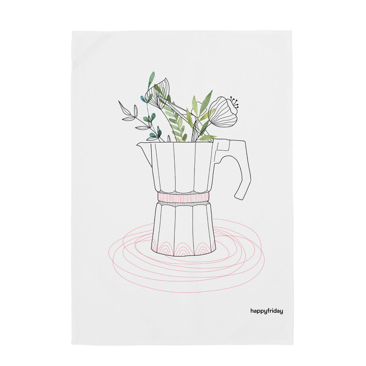 Paño de Cocina HappyFriday Breakfast Multicolor 70 x 50 cm (2 Unidades)