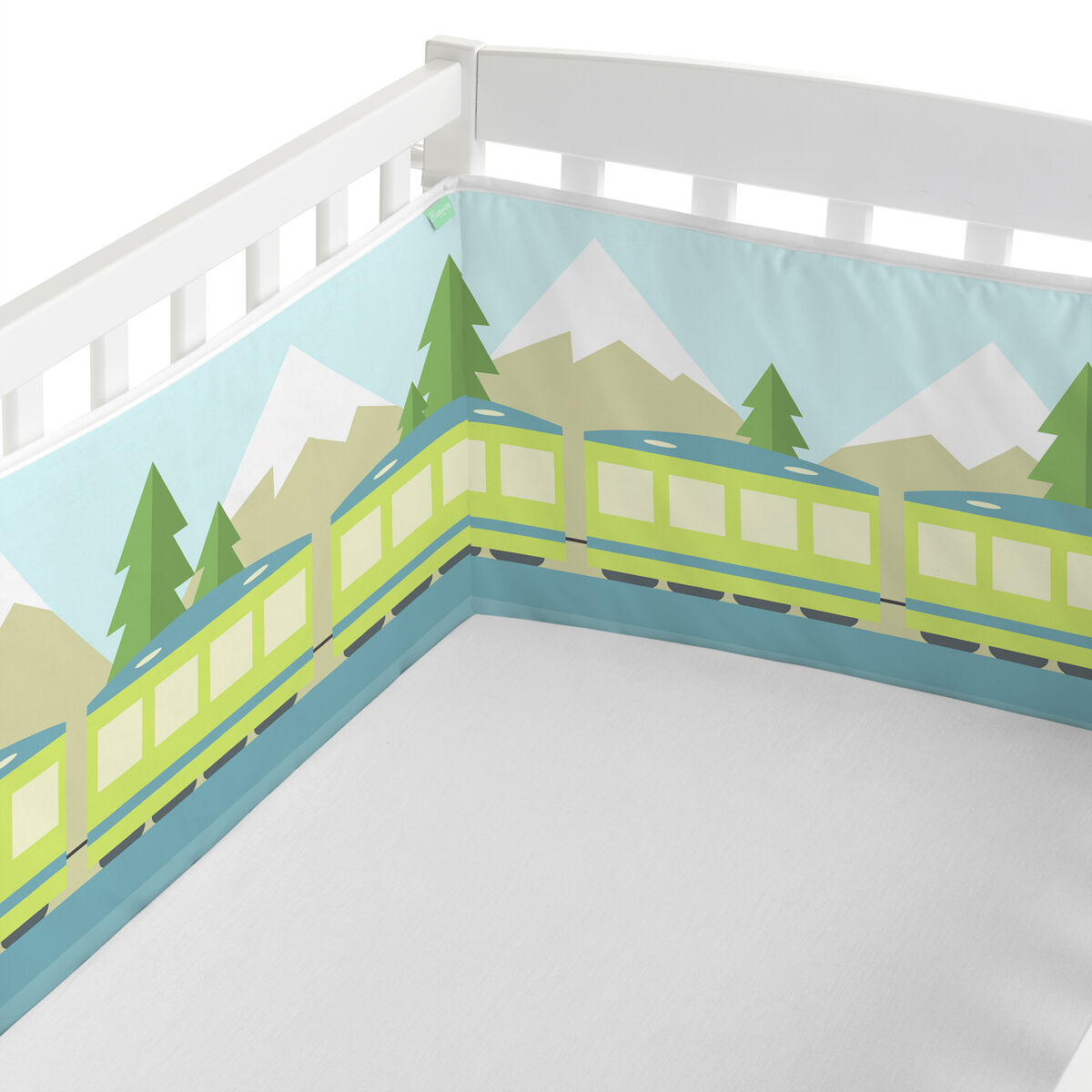 Protector de Cuna HappyFriday Happynois Train Multicolor 210 x 40 cm