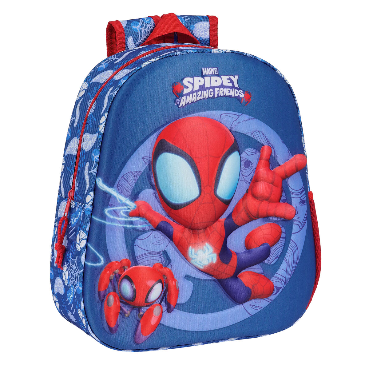Mochila Escolar 3D Spider-Man Rojo Azul marino 27 x 33 x 10 cm