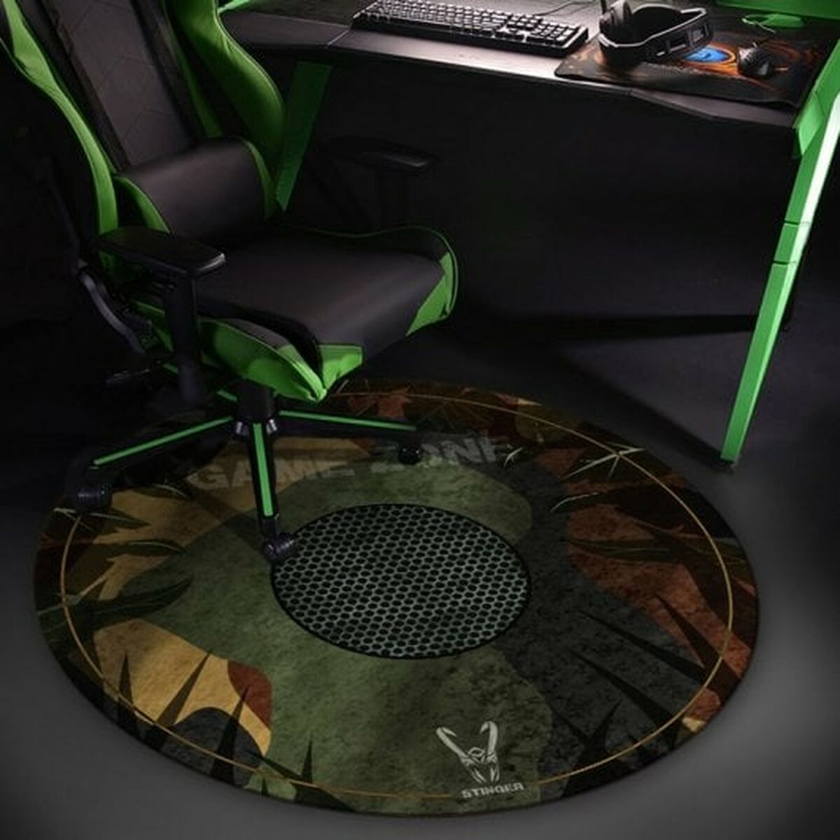 Alfombra Gaming Woxter Stinger Estampado Ø 120 cm Caucho Policarbonato