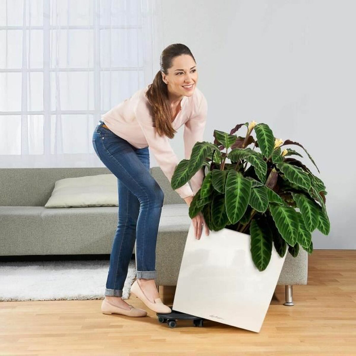 Maceta Autorriego Lechuza Marrón 50 x 50 cm Polipropileno Plástico