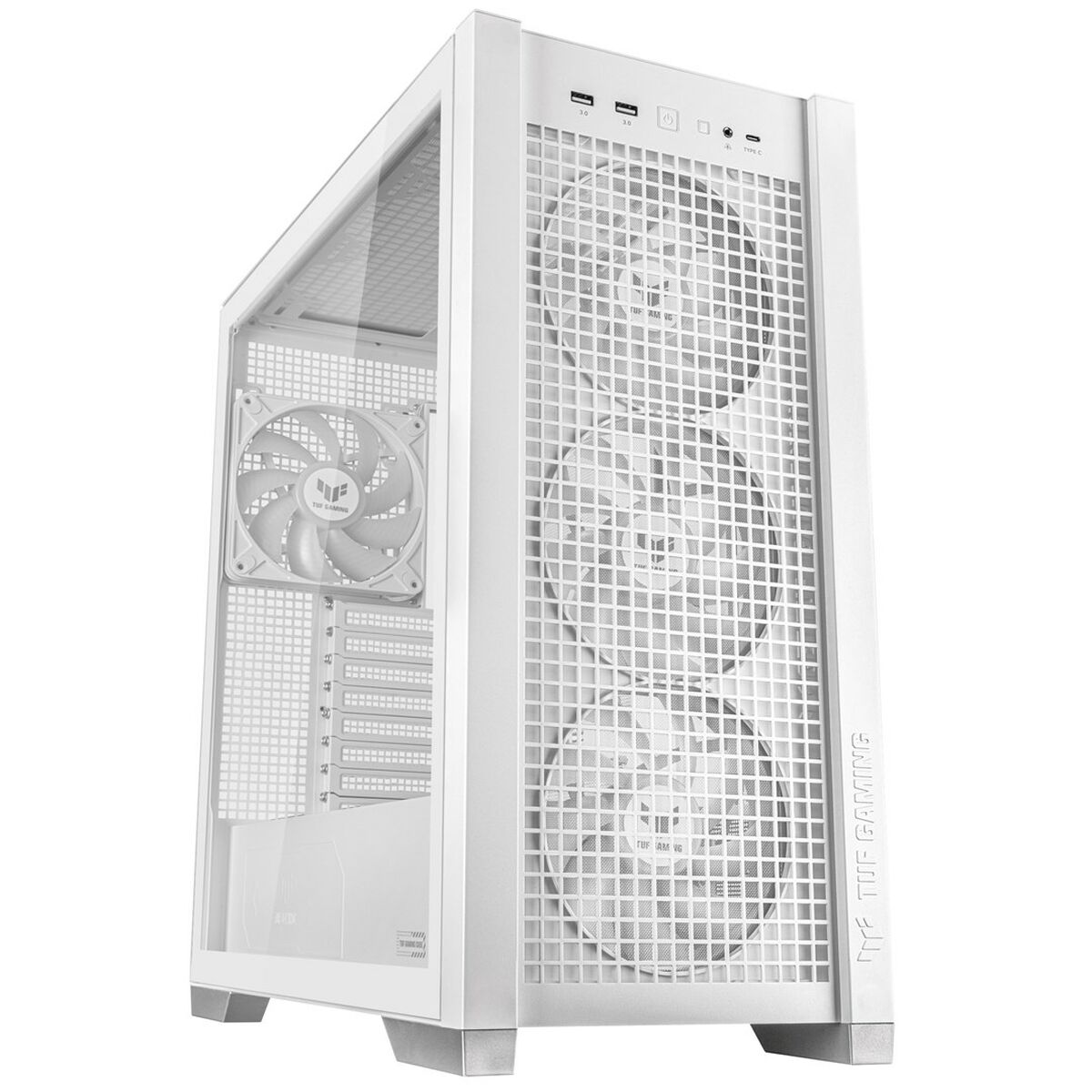 Caja Semitorre ATX Asus TUF GAMING GT302 TG ARGB Blanco Multicolor