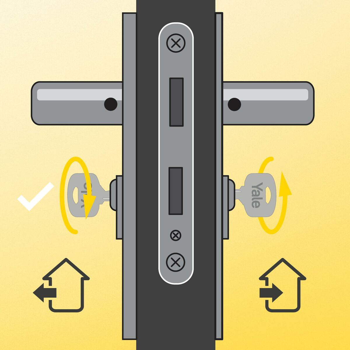 Cilindro de seguridad Yale 30 x 40 mm Latón