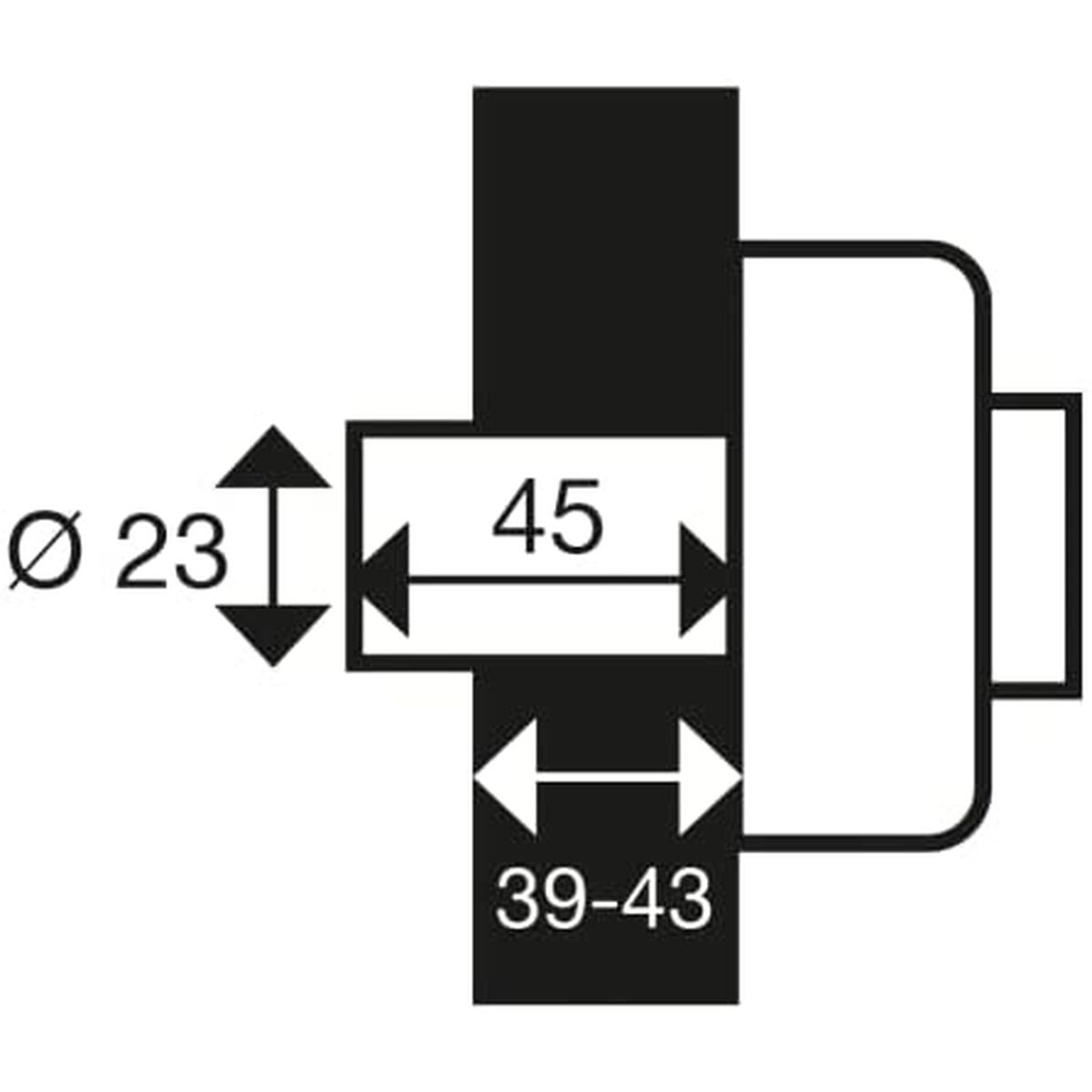 Cerradura Yale YV25DE-45 Beige Metal 19,5 x 7 x 14 cm Puertas Ø 23 mm