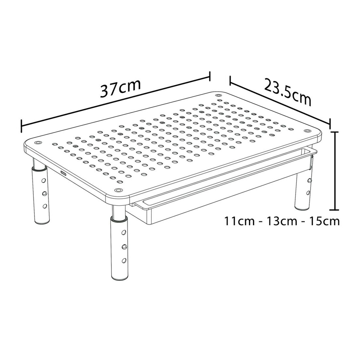 Soporte de Mesa para Pantalla MacLean MC-946 13" 13"-32" 37 x 23,5 x 14 cm