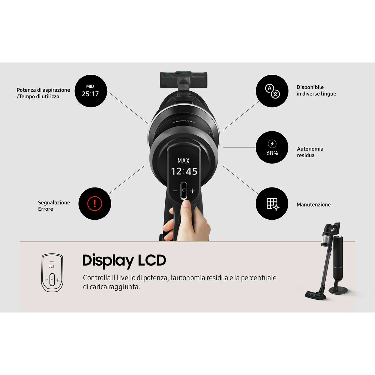 Aspirador de Mano Samsung VS28C9784QK/WA Negro