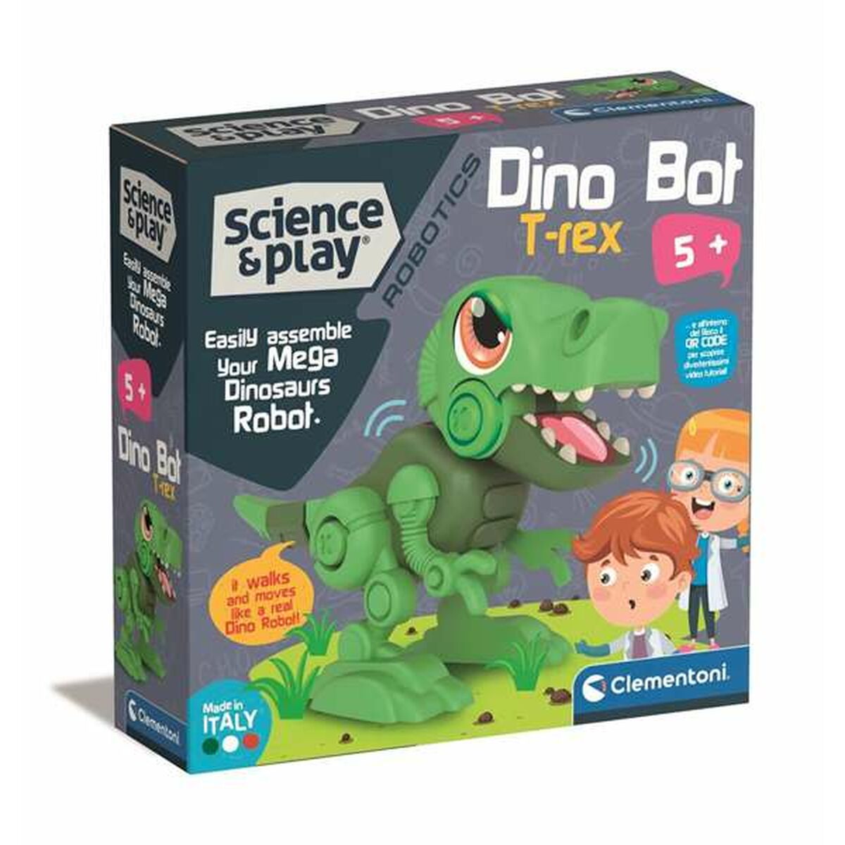 Juego de Construcción Clementoni Dino Bot T-Rex 20 x 20 x 6 cm
