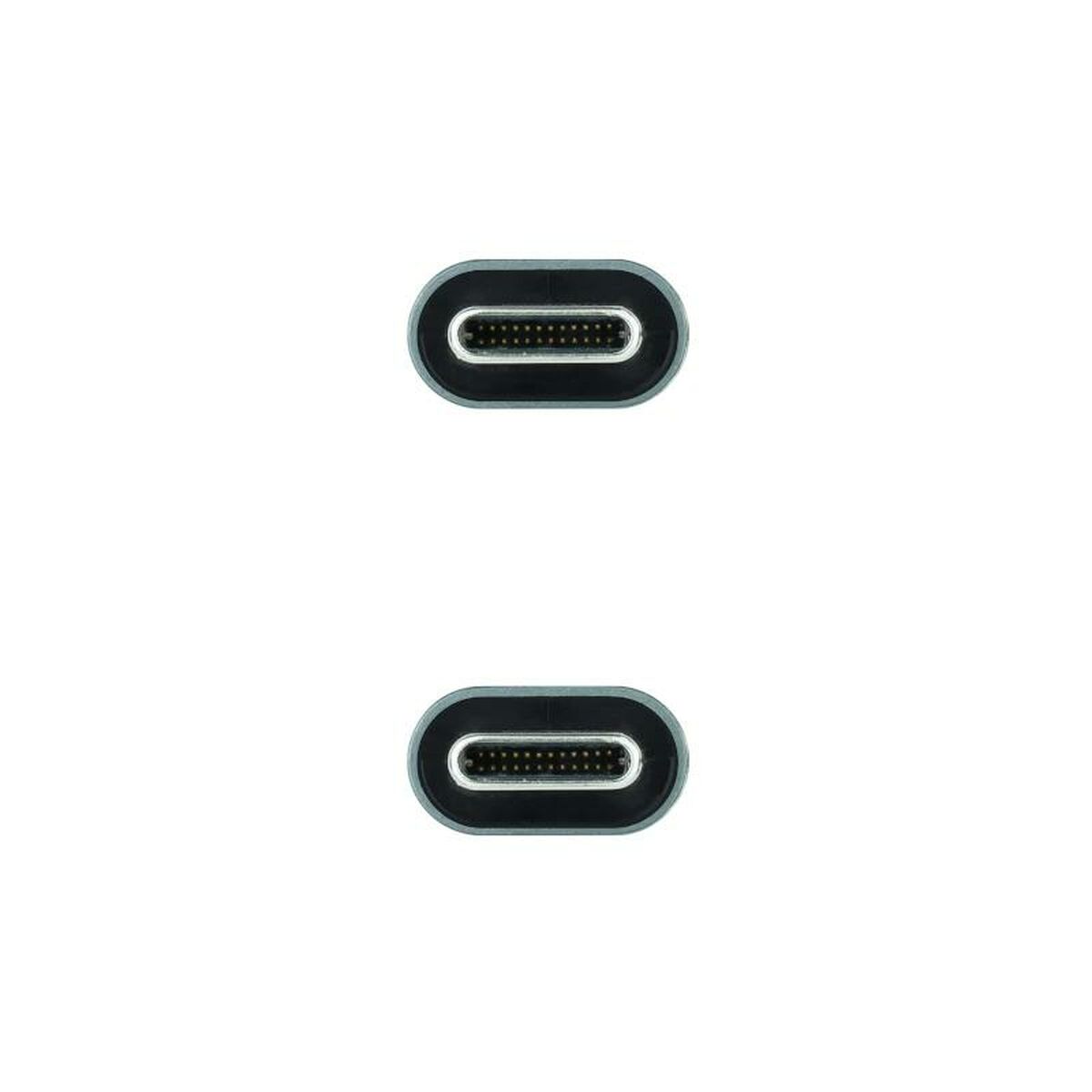Cable USB-C NANOCABLE 10.01.4301-L150 Negro 1,5 m 4K Ultra HD (1 unidad)