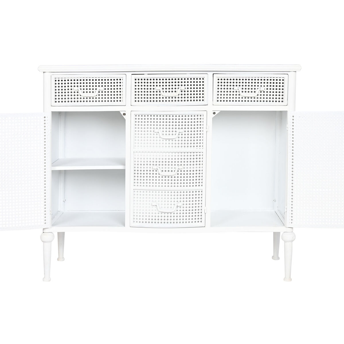 Aparador Home ESPRIT Blanco Metal 101 x 42 x 85 cm