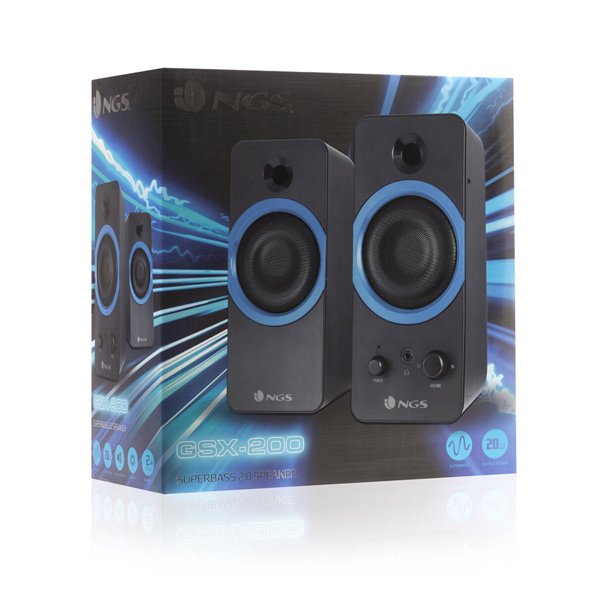 Altavoces Gaming NGS GSX200 Negro 20 W