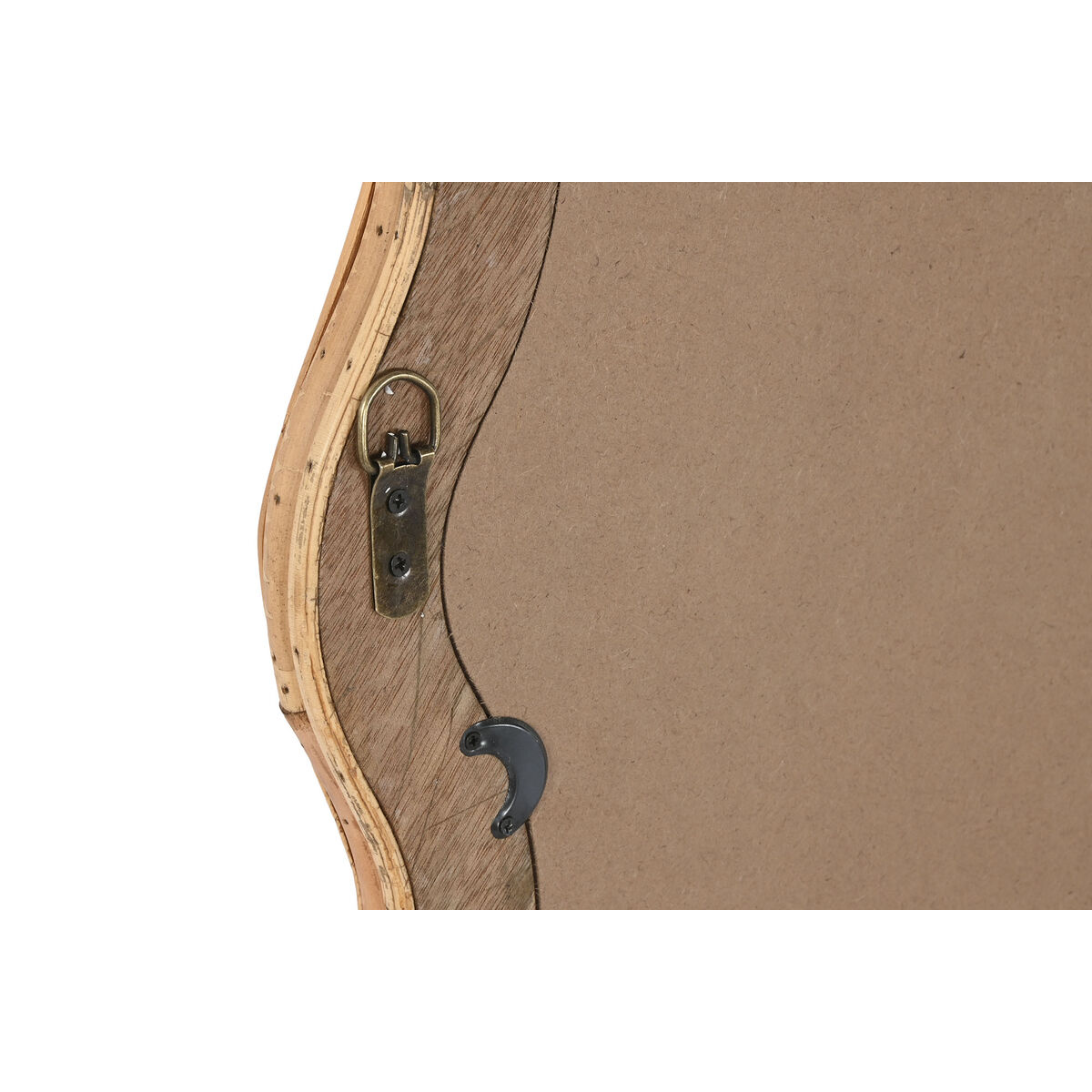 Espejo de pared Home ESPRIT Natural Cristal Ratán Urbano 49 x 2,5 x 118 cm