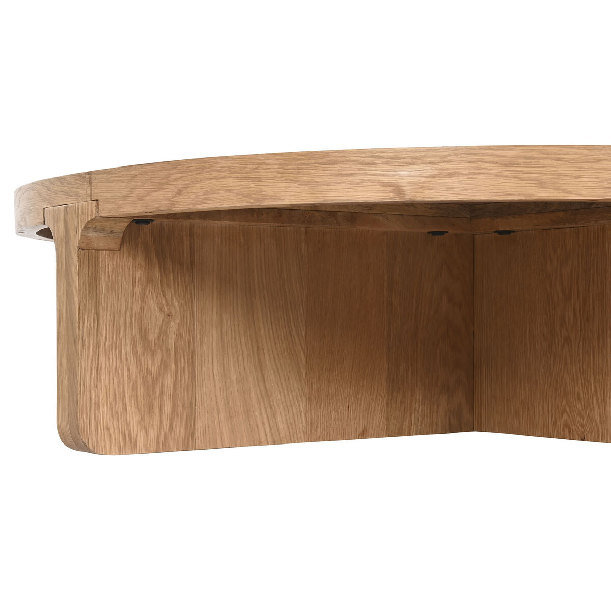 Mesa de Centro Home ESPRIT Natural madera de roble 121 x 121 x 32 cm