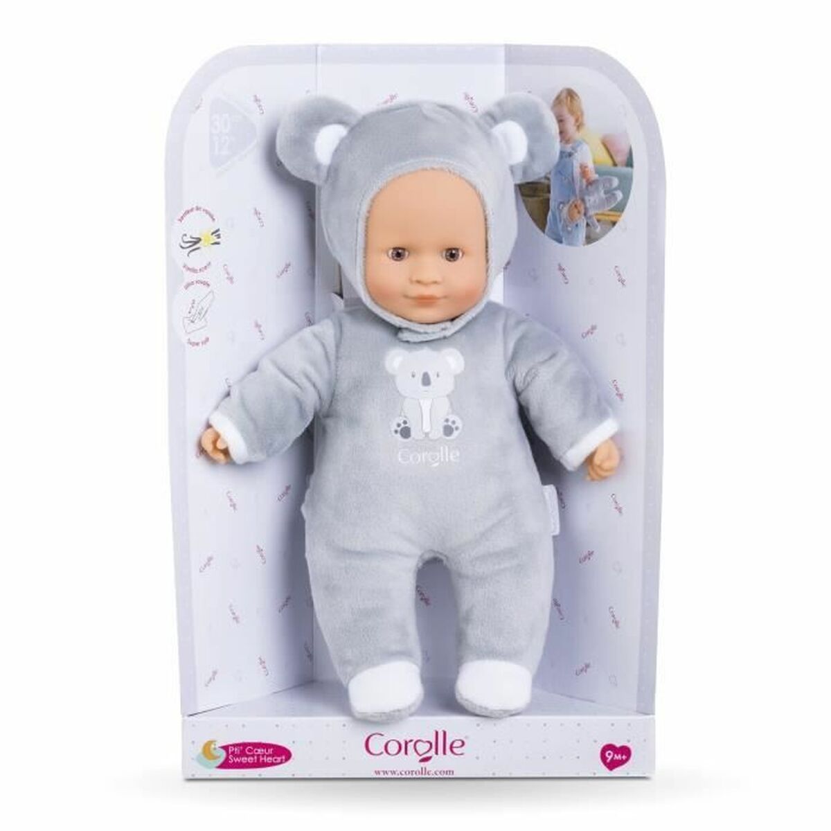 Muñeco Bebé Corolle 30 cm Gris