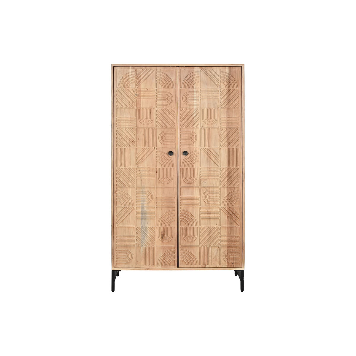 Aparador Home ESPRIT Marrón Metal Acacia 90 x 40 x 161 cm