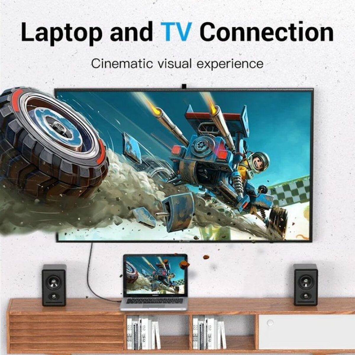 Adaptador Mini DisplayPort a HDMI Vention HAHBH Negro 2 m