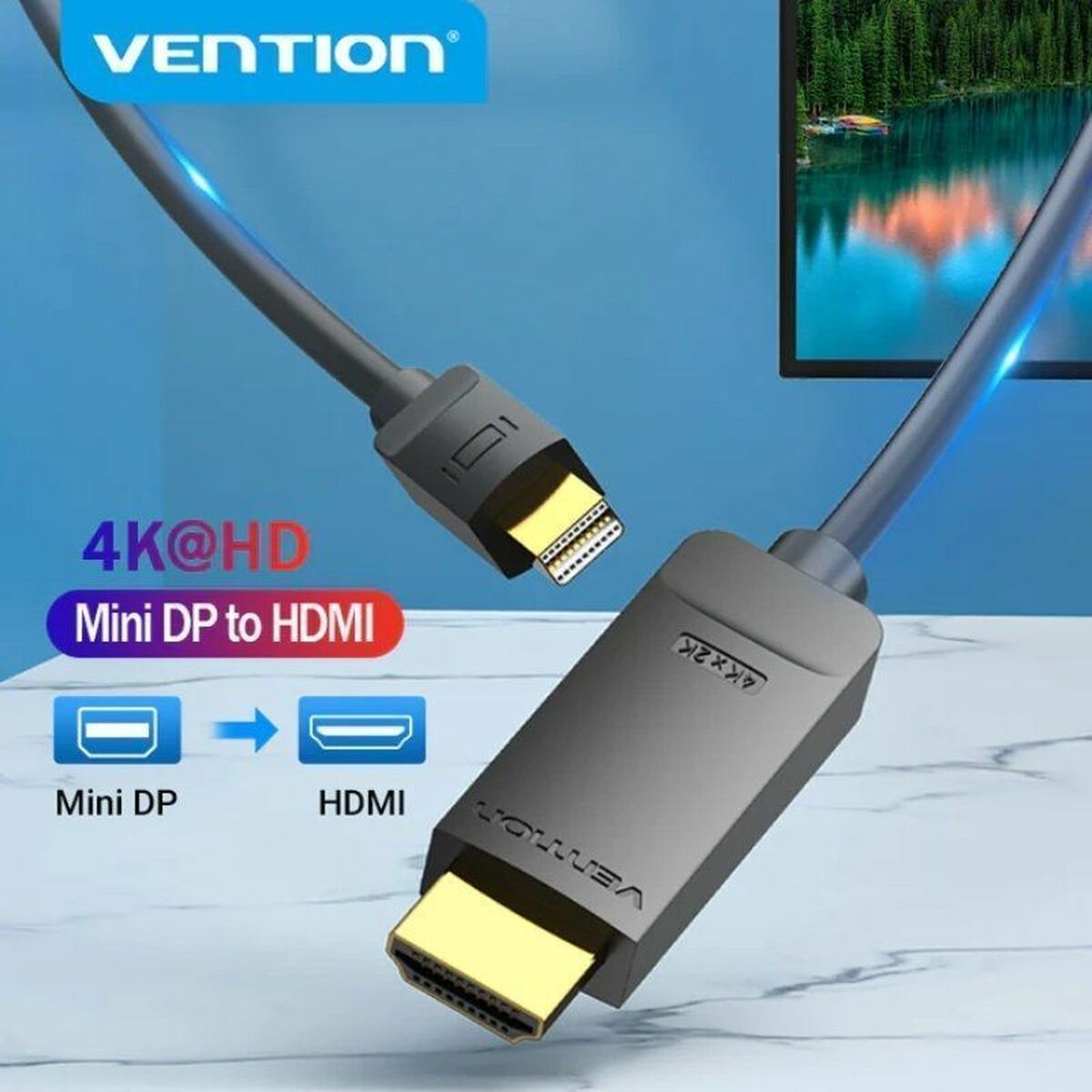 Adaptador Mini DisplayPort a HDMI Vention HAHBH Negro 2 m