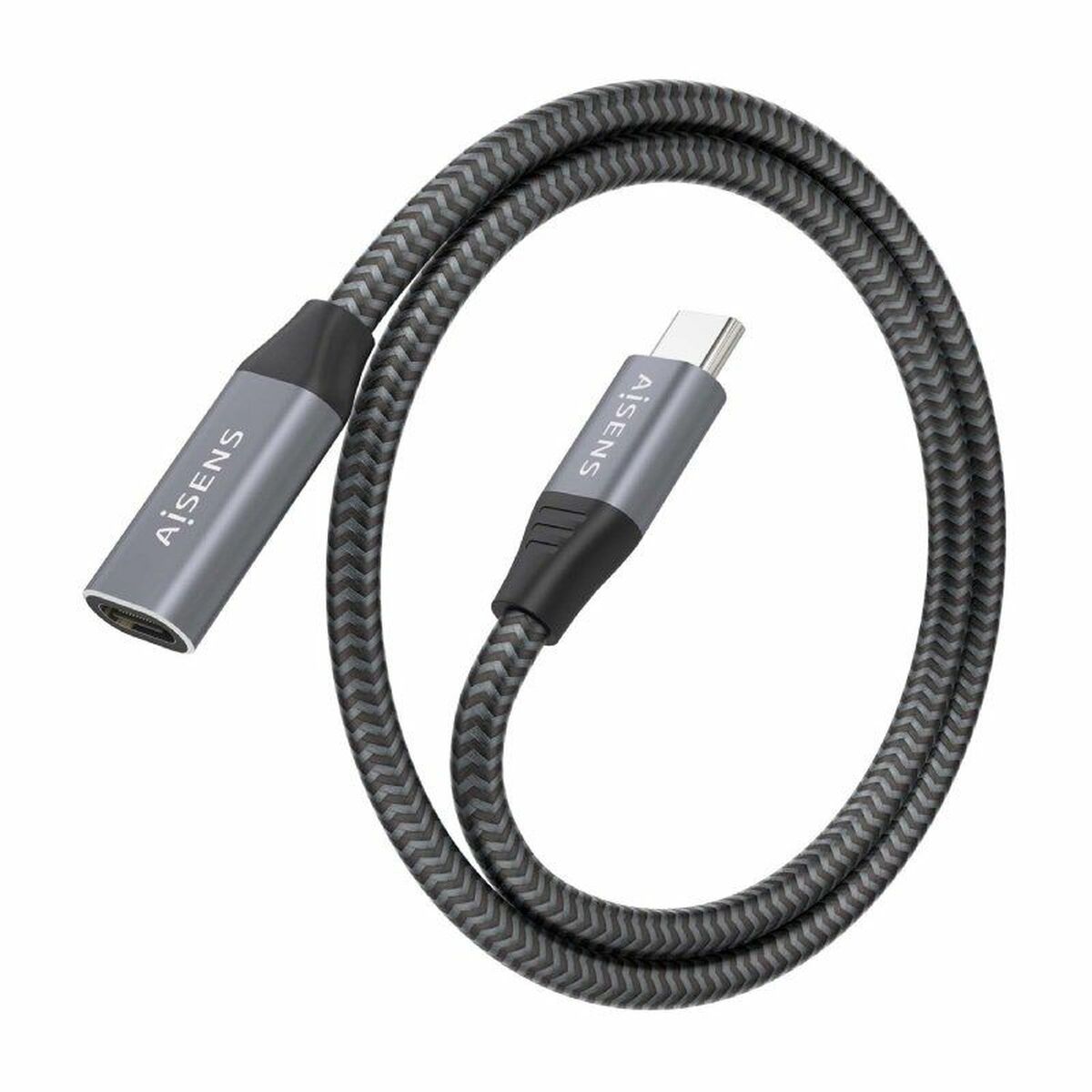 Cable Alargador USB Aisens A107-0760 Gris 50 cm (1 unidad)