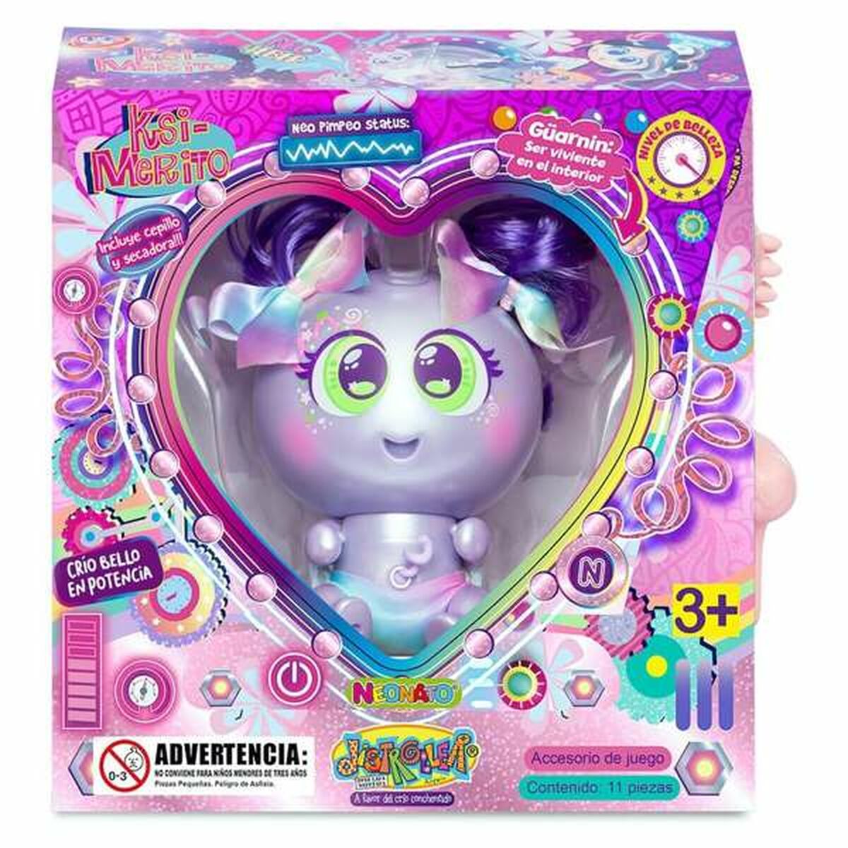 Muñeco Bebé Bandai Ksimerito Isabelonga Biuty Taim 18,5 x 16 x 19,5 cm